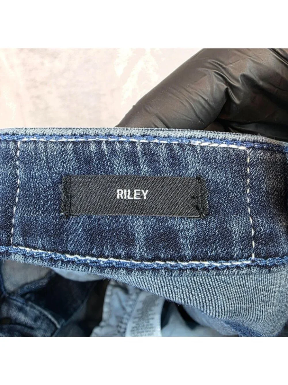 True Religion Shorts Mens 34 Blue Denim Distressed Bermuda 11 Inseam Raw Hem